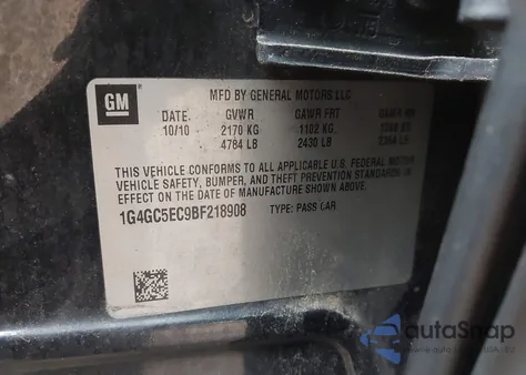 2011 Buick Lacrosse Cxl из США, поврежденный, VIN 1G4GC5EC9BF218908